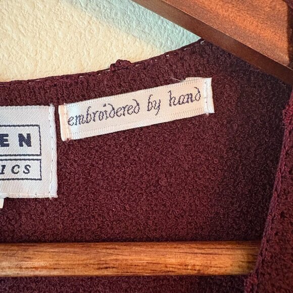 VTG Hand Embroidered Jantzen Floral Sweater Vest Cottagecore Grannycore M Fall - Picture 5 of 7